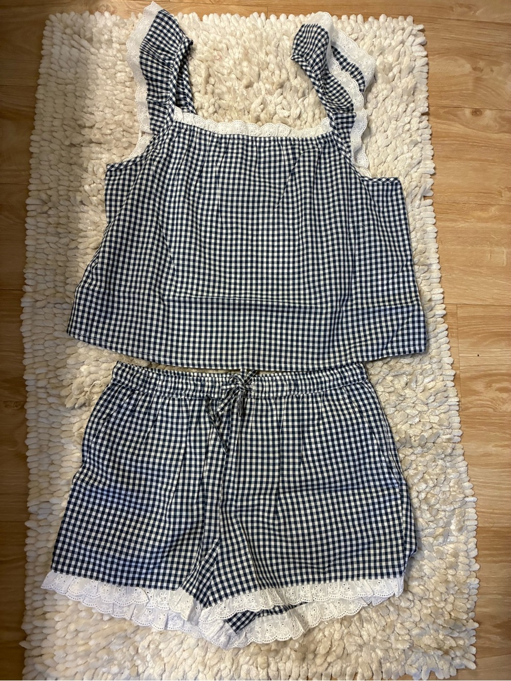 CAROLINE CONSTAS 2pc
Cotton Gingham Short
Pajamas Set - Picture 4 of 9